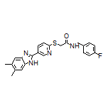 2-[[5-(5,6-二甲基-2-苯并咪唑基)-2-吡啶基]硫基]-N-(4-氟苄基)乙酰胺