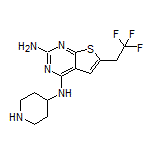 N4-(4-哌啶基)-6-(2,2,2-三氟乙基)噻吩并[2,3-d]嘧啶-2,4-二胺