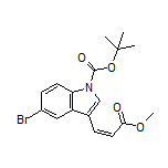 (Z)-3-(5-溴-1-Boc-3-吲哚基)丙烯酸甲脂