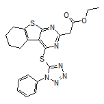 2-[4-[(1-苯基-5-四唑基)硫基]-5,6,7,8-四氢苯并[4,5]噻吩并[2,3-d]嘧啶-2-基]乙酸乙酯
