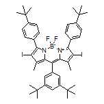 3,7-双[4-(叔丁基)苯基]-10-(3,5-二叔丁基苯基)-5,5-二氟-2,8-二碘-1,9-二甲基-5H-二吡咯并[1,2-c:2’,1’-f][1,3,2]二氮杂环己硼烷-4-鎓-5-盐