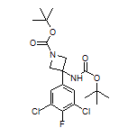 N,1-二-Boc-3-(3,5-二氯-4-氟苯基)-3-氨基氮杂环丁烷