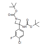 N,1-二-Boc-3-氨基-3-(4-氯-3-氟苯基)氮杂环丁烷