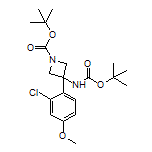 N,1-二-Boc-3-氨基-3-(2-氯-4-甲氧基苯基)氮杂环丁烷