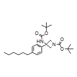 N,1-二-Boc-3-氨基-3-(4-己基苯基)氮杂环丁烷