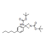 N,1-二-Boc-3-氨基-3-(4-戊基苯基)氮杂环丁烷
