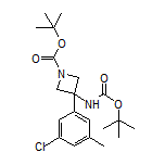 N,1-二-Boc-3-氨基-3-(3-氯-5-甲基苯基)氮杂环丁烷