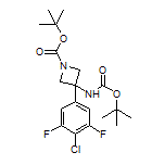 N,1-二-Boc-3-氨基-3-(4-氯-3,5-二氟苯基)氮杂环丁烷