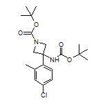 N,1-二-Boc-3-氨基-3-(4-氯-2-甲基苯基)氮杂环丁烷