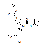 N,1-二-Boc-3-氨基-3-(4-氯-3-甲氧基苯基)氮杂环丁烷