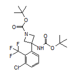 N,1-二-Boc-3-氨基-3-[3-氯-2-(三氟甲基)苯基]氮杂环丁烷