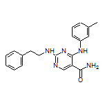 2-(苯乙基氨基)-4-(间甲苯基氨基)嘧啶-5-甲酰胺