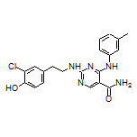 2-[(3-氯-4-羟基苯乙基)氨基]-4-(间甲苯基氨基)嘧啶-5-甲酰胺