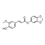 (E)-3-(4-羟基-3-甲基苯基)丙烯酸(苯并[d][1,3]二噁茂-5-基)酯