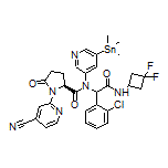 (2S)-N-[1-(2-氯苯基)-2-[(3,3-二氟环丁基)氨基]-2-氧代乙基]-1-(4-氰基-2-吡啶基)-5-氧代-N-[5-(三甲基锡基)-3-吡啶基]吡咯烷-2-甲酰胺
