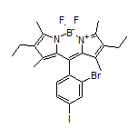 10-(2-溴-4-碘苯基)-2,8-二乙基-5,5-二氟-1,3,7,9-四甲基-5H-二吡咯并[1,2-c:2’,1’-f][1,3,2]二氮杂环己硼烷-4-鎓-5-盐