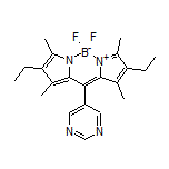 2,8-二乙基-5,5-二氟-1,3,7,9-四甲基-10-(5-嘧啶基)-5H-二吡咯并[1,2-c:2’,1’-f][1,3,2]二氮杂环己硼烷-4-鎓-5-盐