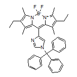 2,8-二乙基-5,5-二氟-1,3,7,9-四甲基-10-(1-三甲苯基-4-咪唑基)-5H-二吡咯并[1,2-c:2’,1’-f][1,3,2]二氮杂环己硼烷-4-鎓-5-盐