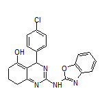 2-(2-苯并噁唑基氨基)-4-(4-氯苯基)-4,6,7,8-四氢喹唑啉-5-醇