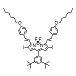 10-(3,5-二叔丁基苯基)-5,5-二氟-3,7-双[(E)-4-(己基氧基)苯乙烯基]-2,8-二碘-5H-二吡咯并[1,2-c:2’,1’-f][1,3,2]二氮杂环己硼烷-4-鎓-5-盐