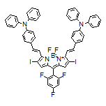 3,7-双[(E)-4-(二苯基氨基)苯乙烯基]-5,5-二氟-2,8-二碘-10-(2,4,6-三氟苯基)-5H-二吡咯并[1,2-c:2’,1’-f][1,3,2]二氮杂环己硼烷-4-鎓-5-盐
