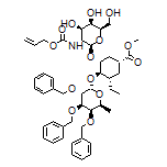 (1R,3R,4R,5S)-3-[[(2R,3R,4R,5R,6R)-3-[[(烯丙基氧基)羰基]氨基]-4,5-二羟基-6-(羟甲基)四氢-2H-吡喃-2-基]氧基]-5-乙基-4-[[(2S,3S,4R,5R,6S)-3,4,5-三(苄氧基)-6-甲基四氢-2H-吡喃-2-基]氧基]环己烷甲酸甲酯