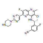 (R)-3-[1-[[3-氯-7-氟-2-甲基-6-[2-(1-哌嗪基)-5-嘧啶基]-1,5-萘啶-4-基]氨基]乙基]-4-氟苯甲腈