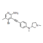 4-溴-5-甲基-3-[[4-[甲基(1-甲基-3-吡咯烷基)氨基]苯基]乙炔基]吡啶-2-胺