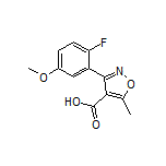 3-(2-氟-5-甲氧基苯基)-5-甲基异噁唑-4-甲酸