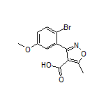 3-(2-溴-5-甲氧基苯基)-5-甲基异噁唑-4-甲酸