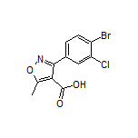 3-(4-溴-3-氯苯基)-5-甲基异噁唑-4-甲酸