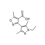 3-(1-乙基-3,5-二甲基-4-吡唑基)-5-甲基异噁唑-4-甲酸