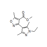 3-(1-乙基-3,5-二甲基-4-吡唑基)-5-甲基异噁唑-4-甲酸甲酯