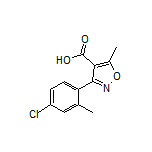3-(4-氯-2-甲基苯基)-5-甲基异噁唑-4-甲酸