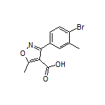 3-(4-溴-3-甲基苯基)-5-甲基异噁唑-4-甲酸