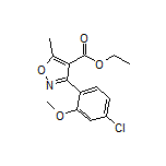 3-(4-氯-2-甲氧基苯基)-5-甲基异噁唑-4-甲酸乙酯