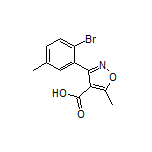 3-(2-溴-5-甲基苯基)-5-甲基异噁唑-4-甲酸