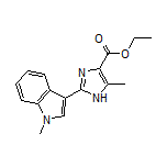 5-甲基-2-(1-甲基-3-吲哚基)-1H-咪唑-4-甲酸乙酯