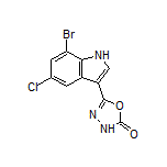 5-(7-溴-5-氯-3-吲哚基)-1,3,4-噁二唑-2(3H)-酮