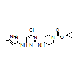 N2-(1-Boc-4-哌啶基)-6-氯-N4-(5-甲基-3-吡唑基)嘧啶-2,4-二胺