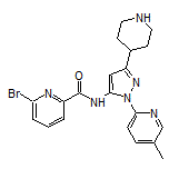 6-溴-N-[1-(5-甲基-2-吡啶基)-3-(4-哌啶基)-5-吡唑基]吡啶-2-甲酰胺